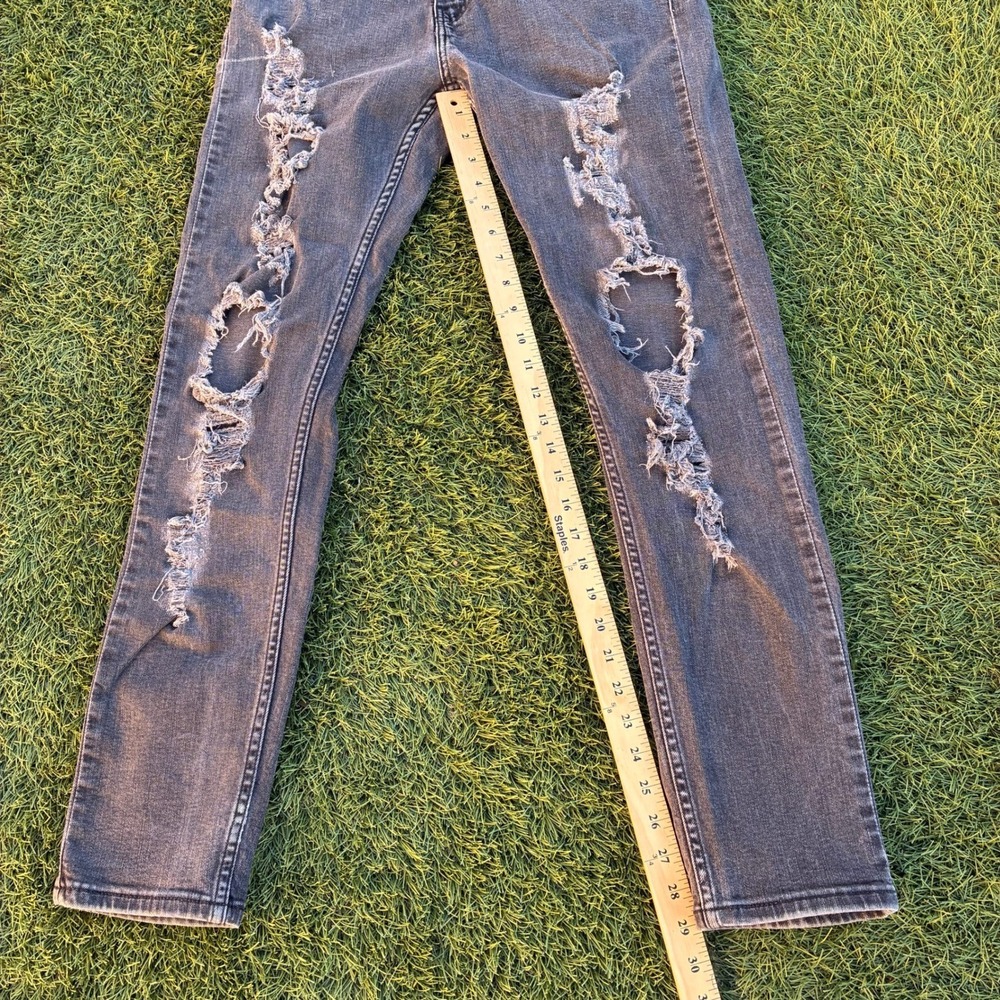 Levi's 512 Men's Black Ripped Size 31x29 Stretch Denim Cotton Distressed Faded - Picture 4 of 7